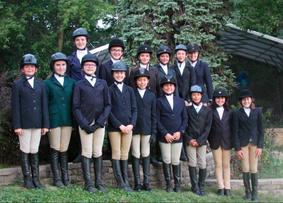 A group of young horse jockeys.