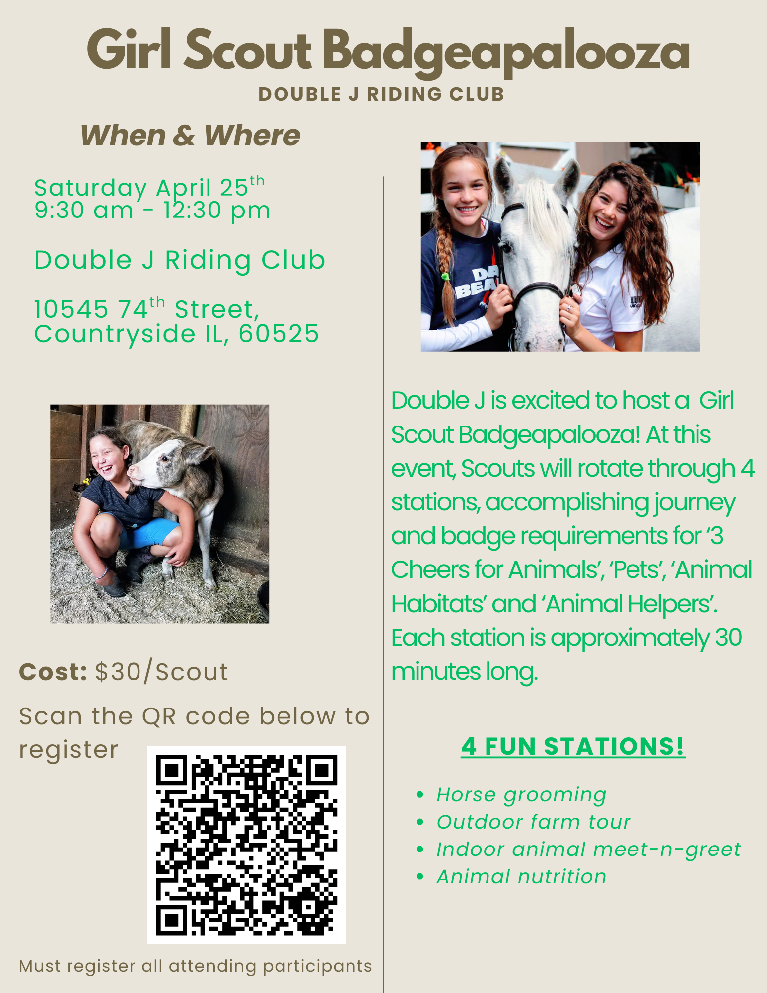 Double J Riding Club badge.