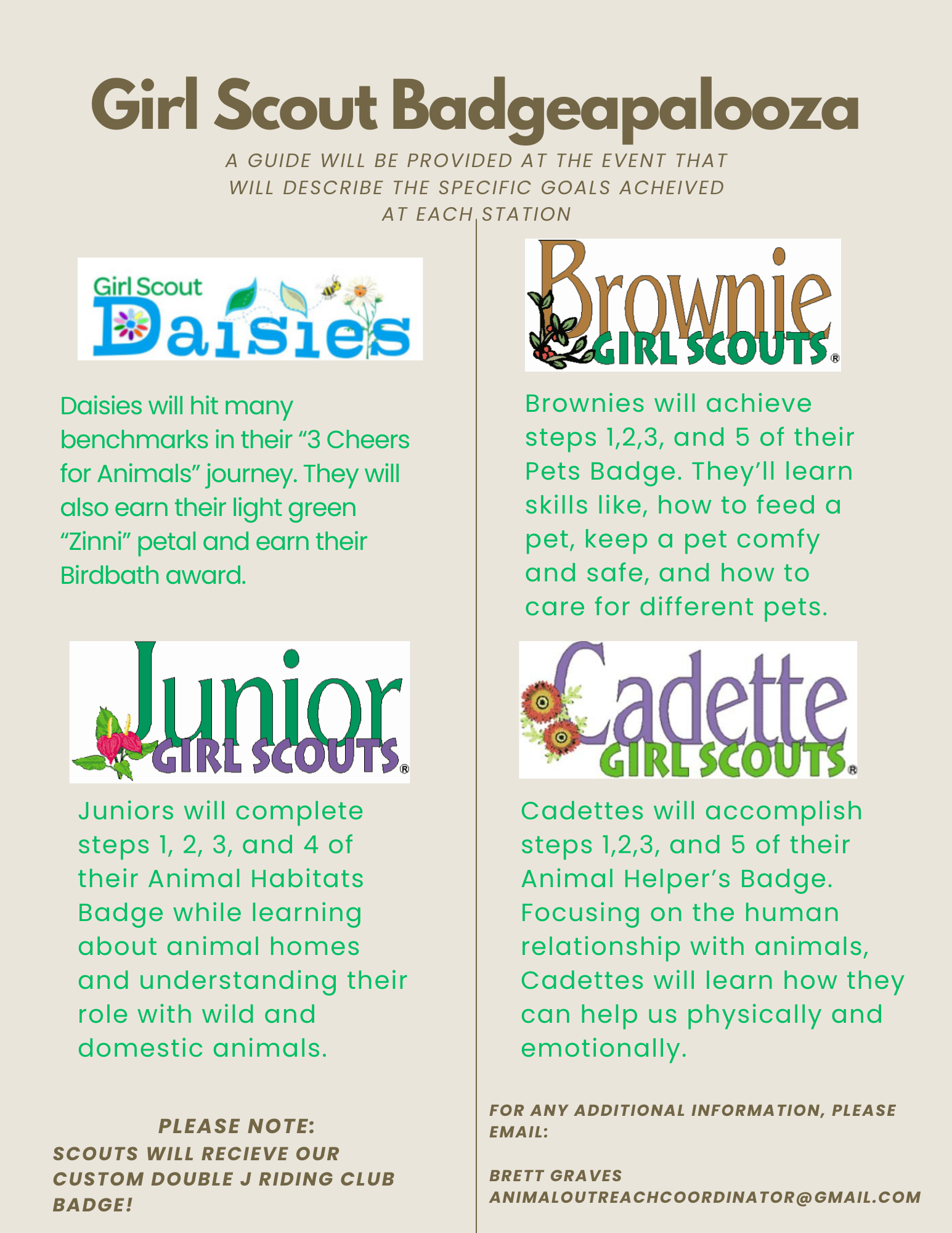 Double J Riding Club badge.